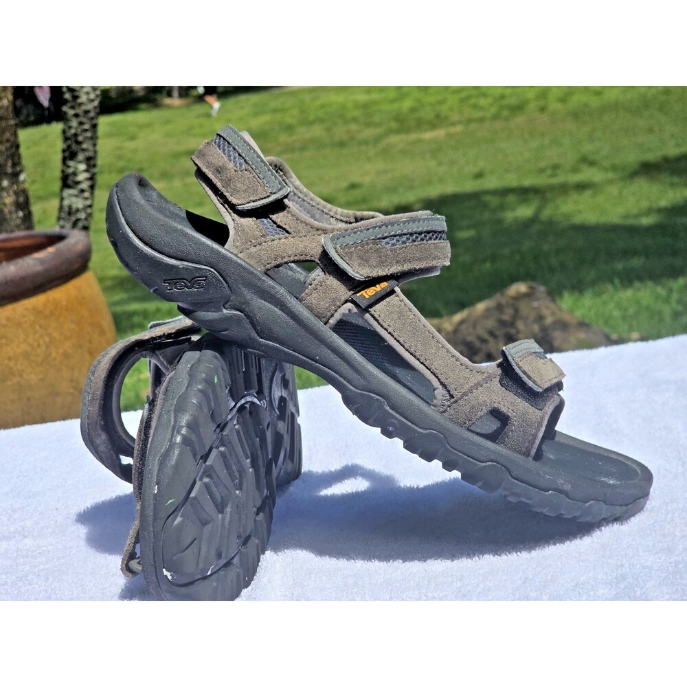 Teva Hudson Sandals Mens 13 Brown Bungee Cord Hiking Outdoor Comfort 1002433